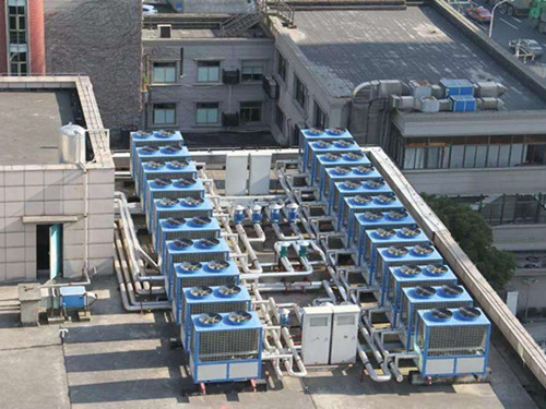樓頂風冷熱泵機組噪音大怎么辦？
