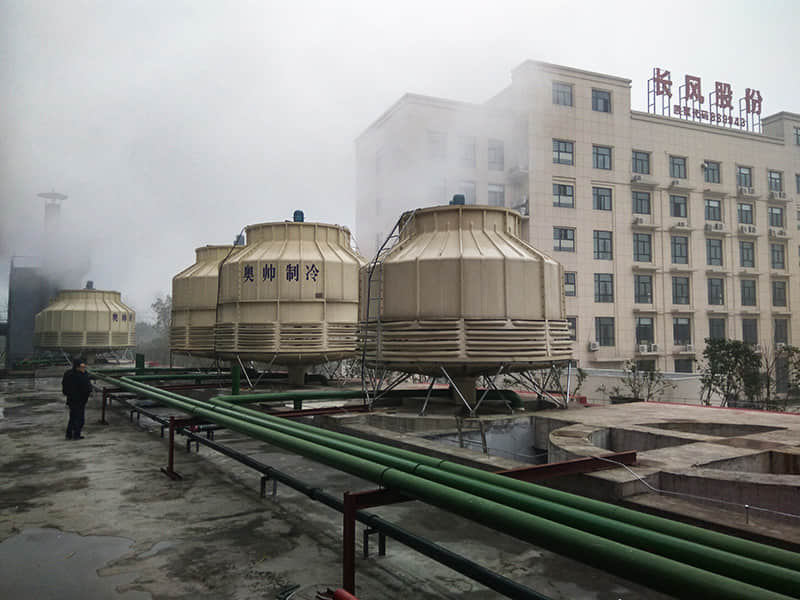 廠界冷卻塔噪聲問題整改現場