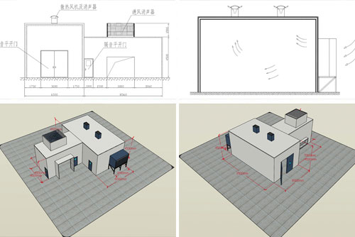 鋼化爐噪聲治理簡(jiǎn)略示意圖 鋼化爐噪聲治理簡(jiǎn)略示意圖